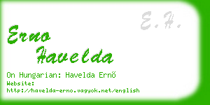 erno havelda business card